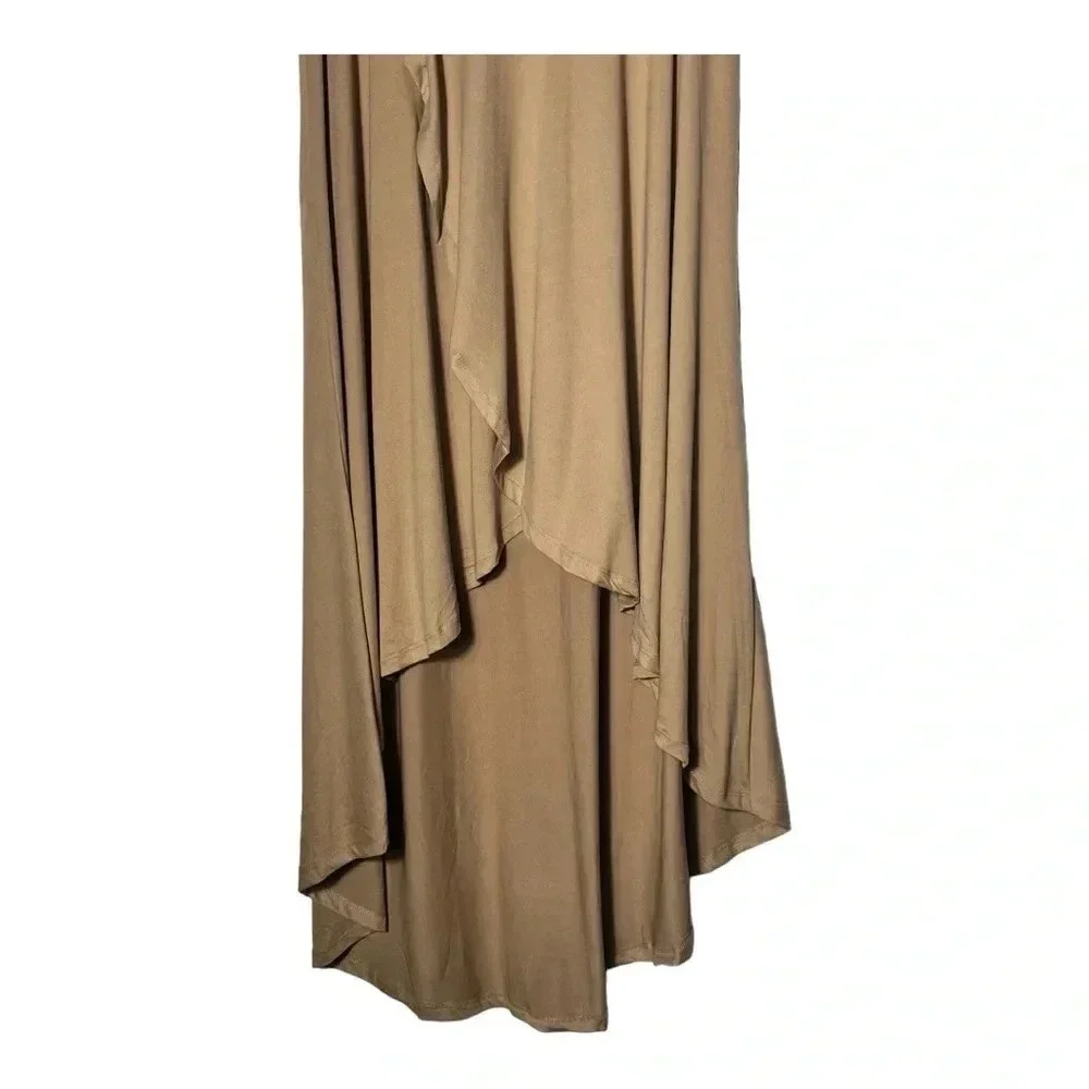 1907. NINEXIS FAUX WRAP MIDI LENGTH SKIRT SIZE‎ X-LARGE COGNAC IN COLOR STRETCHY